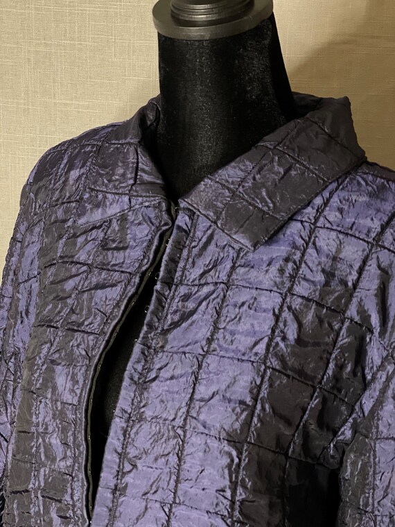 Duo-Chrome Grid Pattern Light Jacket - image 2