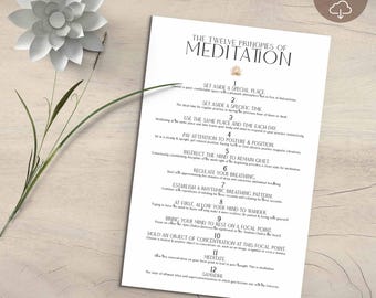 Principles of Meditation Guide: Yoga Practice Steps (Digital Download)