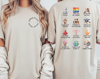 Yoga in Action T-Shirt: Human Rights, Social Justice, Diversity, Equity, and Inclusion Casual Wear