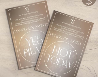 Yoga Consent Cards: Printable Assist Cards for Teachers (JPEG Files)