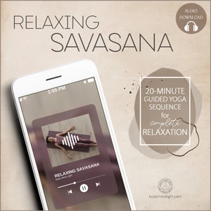 20-Minute Guided Savasana Yoga Class: Relaxation & Stress Relief (Audio Download)