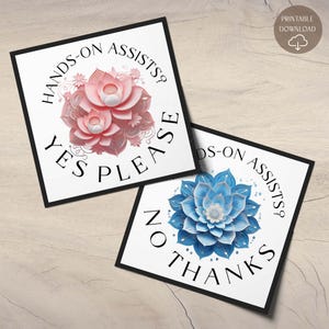 Cartes de consentement pour le yoga | Cartes d'assistance pour les professeurs de yoga dans les cours de yoga | Oui ou Non Ajuster les cartes | Cartes de consentement Lotus imprimables, lumineuses et éclatantes