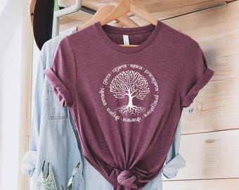 Eight Limbs of Yoga Tree Shirt - Mindful Meditation Tee