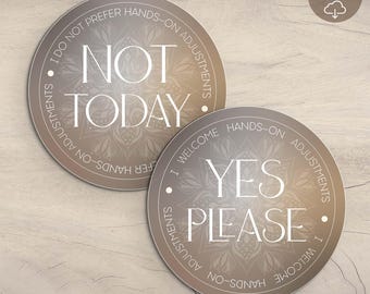 Yoga Consent Cards: Printable Yes/No Assist Cards (PNG Digital Download)