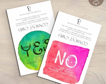Yoga Consent Cards: Printable Assist Cards for Teachers (Digital Download)
