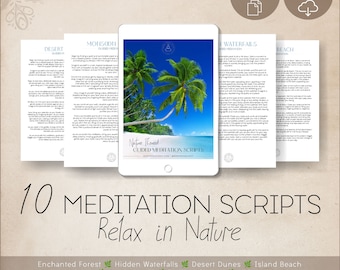 10 Nature-Themed Guided Meditation Scripts: Relaxation Exercises (PDF Download)