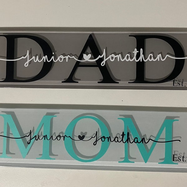 Personalized Glass Tile| Mom| Grandma| Mother| Nana| Father| Dad| Gifts| Custom| Subway| decorative