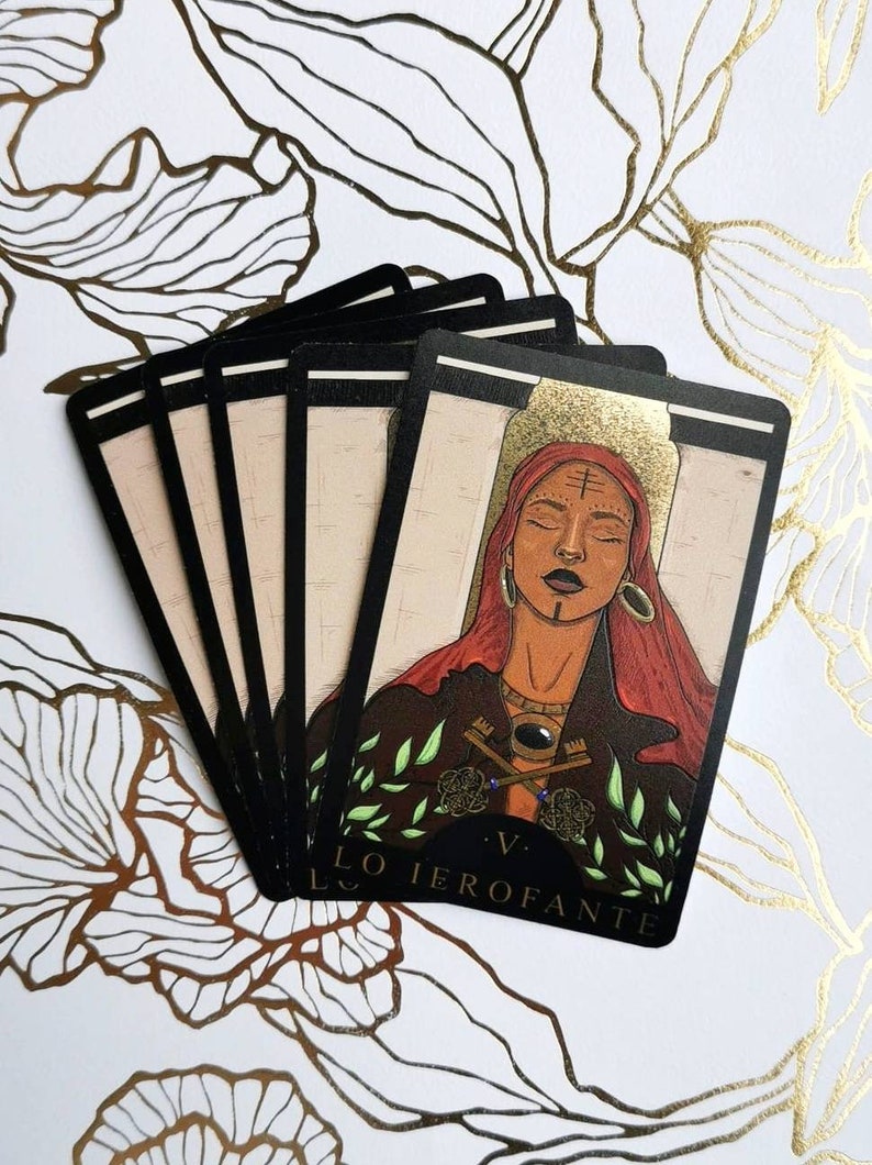 the hierophant tarot card gold holographic vinyl