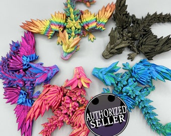 Articulated Winged Crystal Gem Dragon