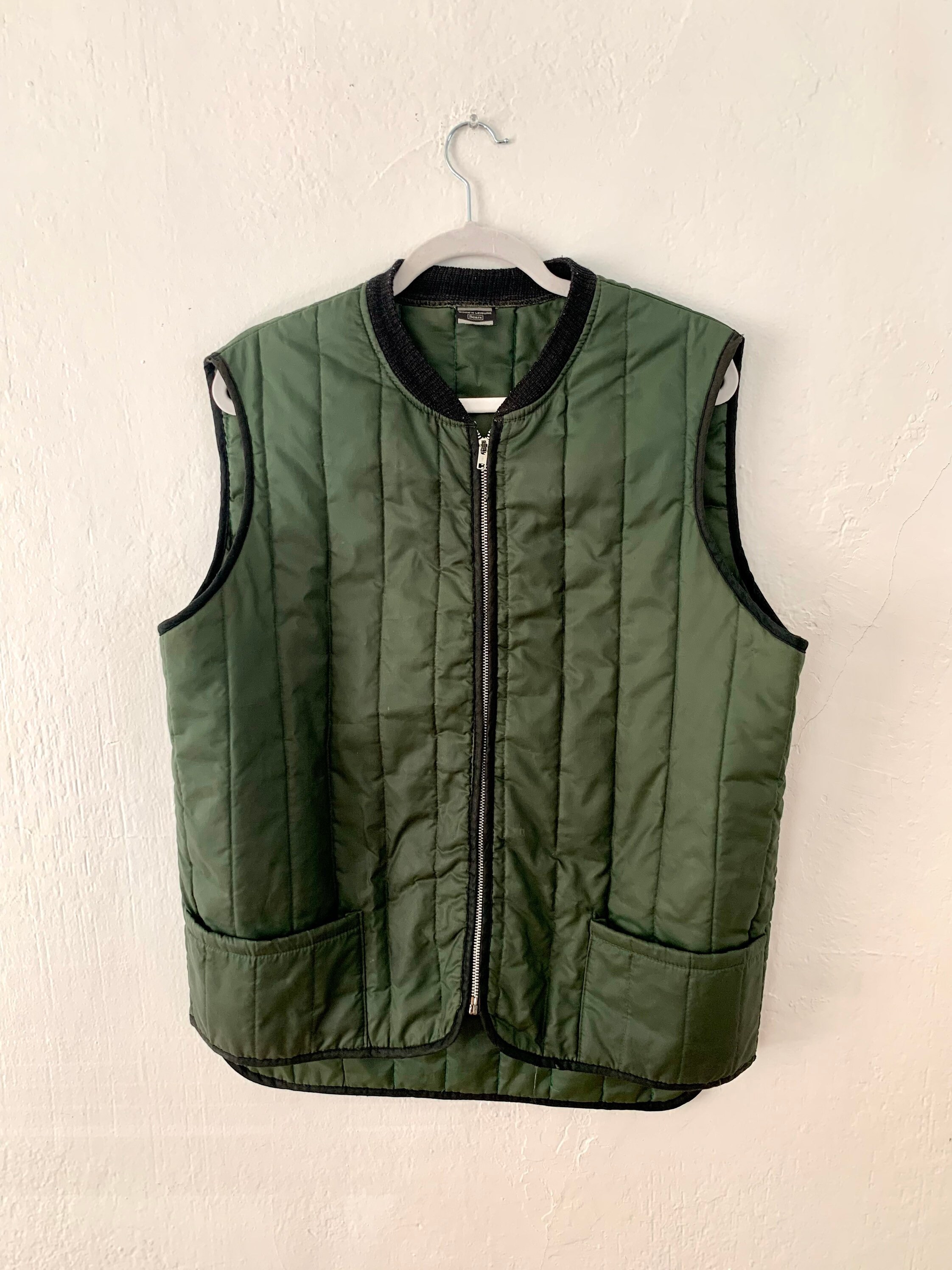 Vintage Green Vest - Etsy