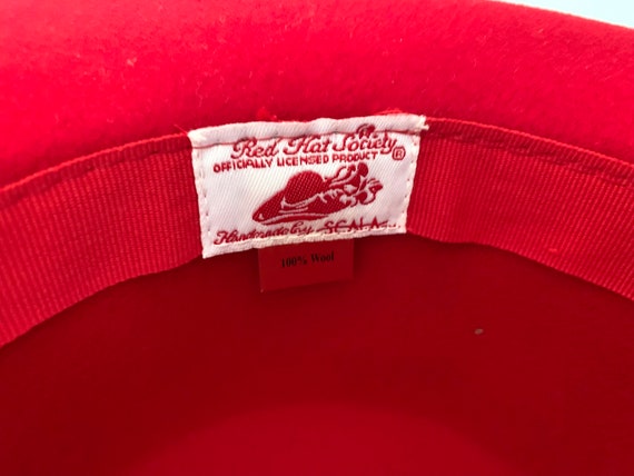 Vintage Scala Red Hat Society - Handmade 100% woo… - image 7