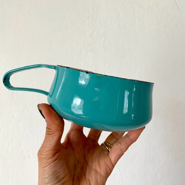 Vintage Dansk Denmark Kobenstyle Turquoise Butter Warmer/ Gravy Server - Enameled, Jens Quistgaard, Midcentury Modern, MCM