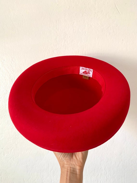 Vintage Scala Red Hat Society - Handmade 100% woo… - image 6