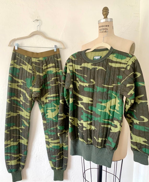 Vintage SafTBak Quilted Camoflouge 2 Piece Long Jo