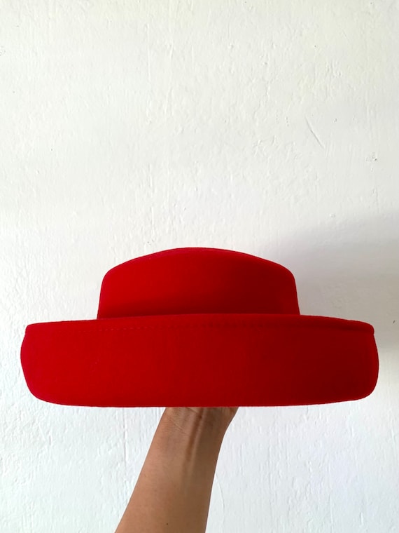 Vintage Scala Red Hat Society - Handmade 100% woo… - image 2