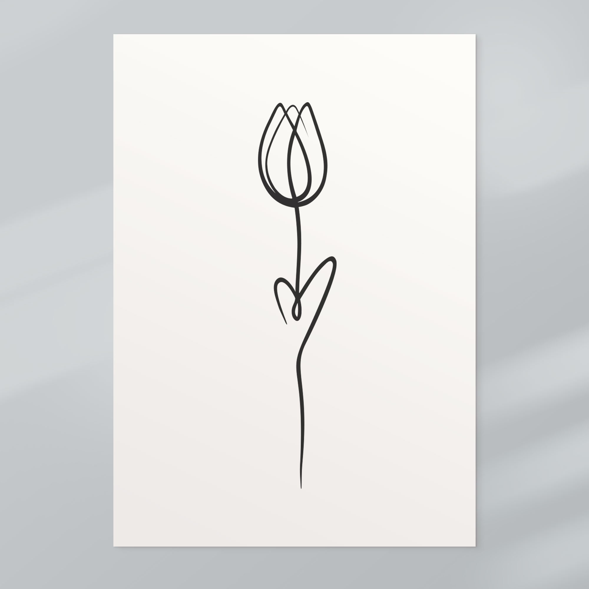 Tulip postcard Tulip Heart Card Greetings Card Note Card | Etsy