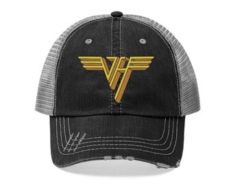 Van Halen Logo Distressed Trucker Hat 