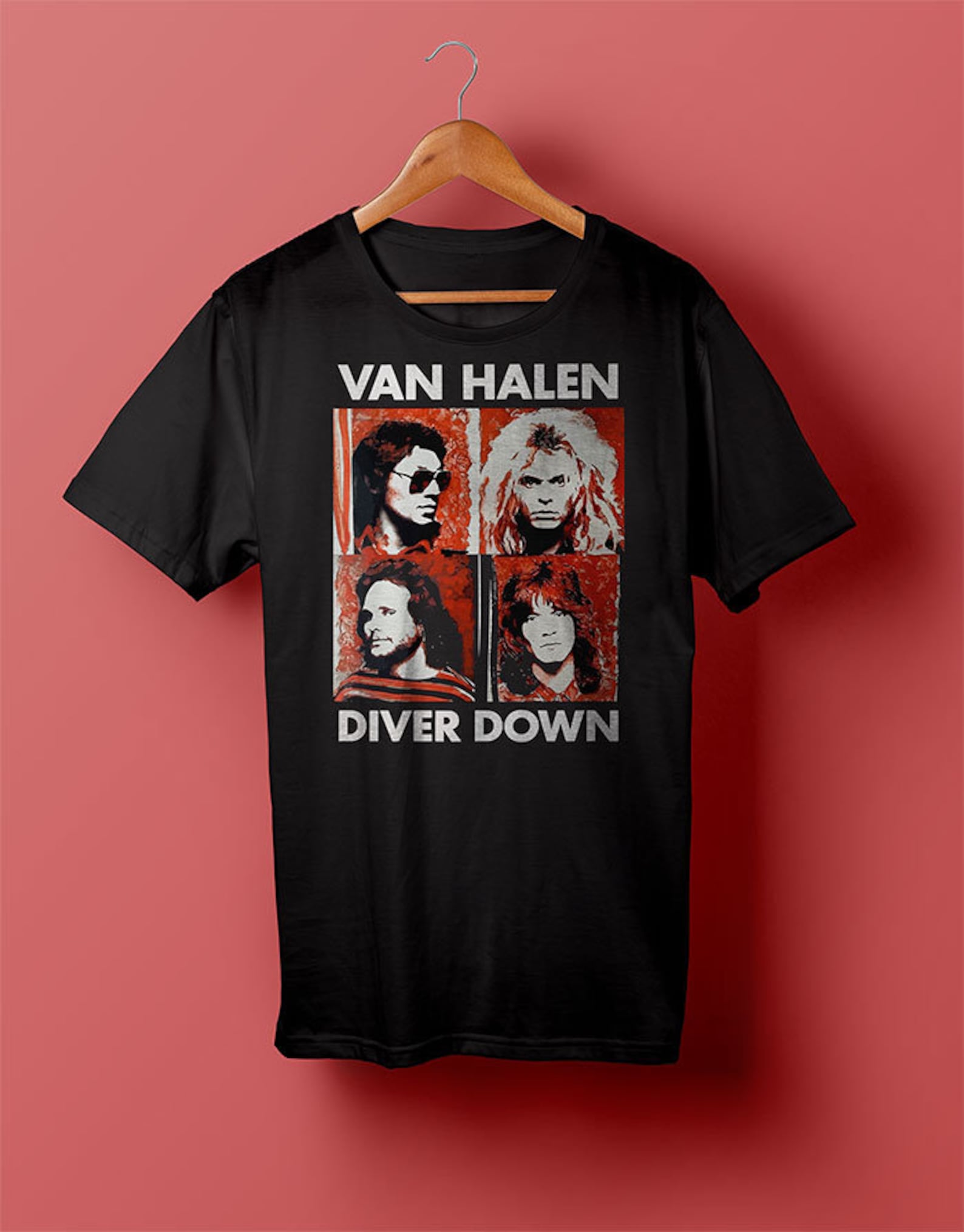 Van Halen 1982 Diver Down Promo Poster Tshirt Etsy