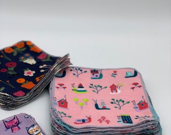Set di 20- Asciugamani non carta, tovaglioli riutilizzabili, tovaglioli lavabili, prodotti sostenibili, tovaglioli biologici, fazzoletti da donna, fatti da me