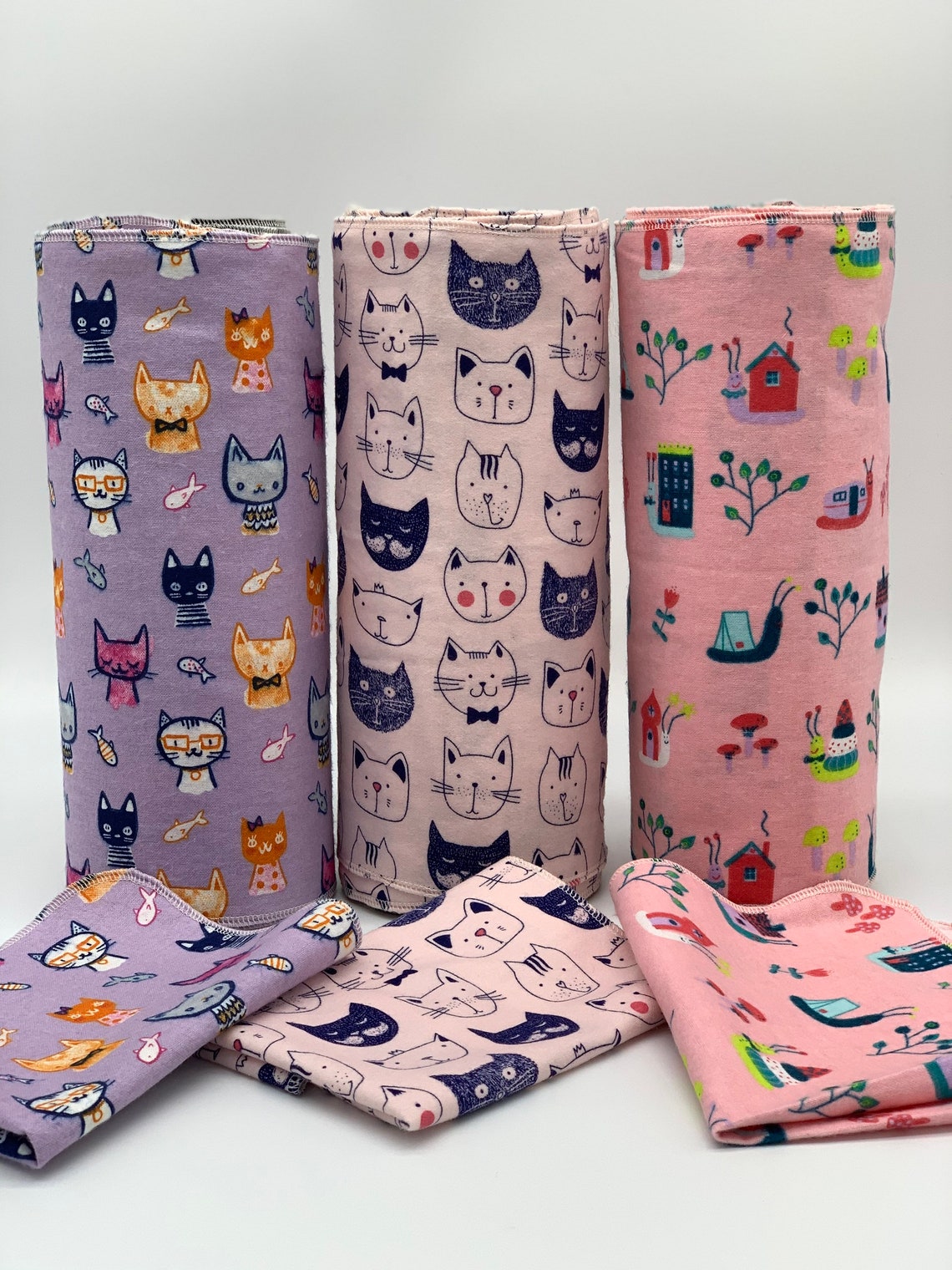 Set of 1211x14 Paperless Towels Cats Towels Reusable Etsy