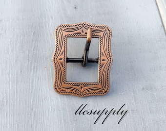 3/4" Copper Cart Buckle, Tack Making Buckle, Headstall Buckle, Cart Buckle, Leather Crafting Hardware, Replacement Buckle