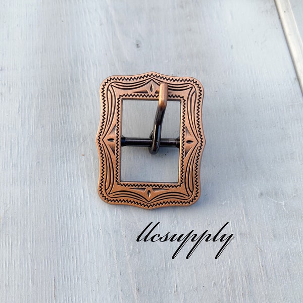 3/4" Copper Cart Buckle, Tack Making Buckle, Headstall Buckle, Cart Buckle, Leather Crafting Hardware, Replacement Buckle