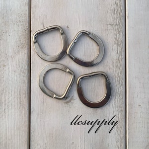 Stainless Steel Flat Saddle Dee, Tack Making Hardware, Tack Set Dee Rings, Leather Crafting Hardware, 1 1/4&quot;