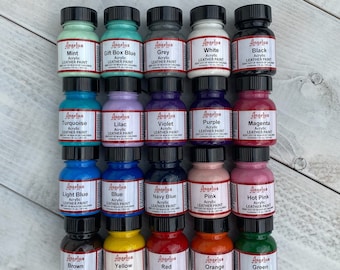 Angelus 1oz Paint, Leather Crafting Paint, Tack Making Paint, Angelus Leather Paint
