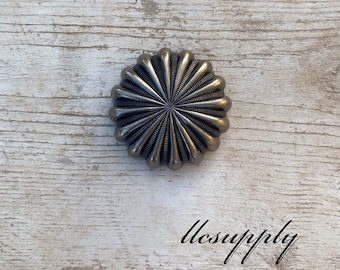 Antique Silver Pinwheel Concho, Various Sizes, Western Concho, Tack Making Hardware, Leather Crafting Concho, Screw Back Concho