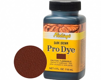 Dark Brown Fiebings Pro Dye, Fiebings Pro Dye, Leather Dye, Leather Crafting Dye, Oil Dye 4oz, Tack Making