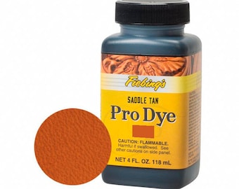 Saddle Tan Fiebings Pro Dye, Fiebings Pro Dye, Leather Dye, Leather Crafting Dye, Oil Dye 4oz