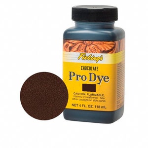 Teinture Fiebings Pro chocolat, Teinture Fiebings Pro Pro, Teinture pour cuir, Teinture pour travaux manuels du cuir, Teinture à l'huile 4 oz, Fabrication de clous