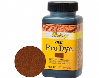 Walnut Fiebings Pro Dye, Leather Dye, Pro Dye, Leather Crafting Dye, 4oz, Tack Making Dye