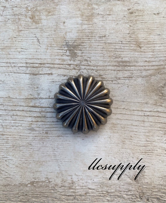 Antique Silver Pinwheel Concho, Various Sizes, Western Concho, Tack Making Hardware, Leather Crafting Concho, Screw Back Concho