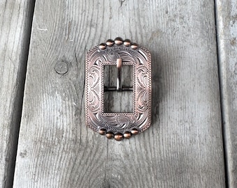 3/4" Antique Copper Buckle, Western Tack Making Buckle, Headstall Buckle, Leather Crafting Hardware