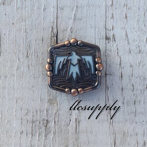 Turquoise Thunderbird Concho, Replacement Concho, Tack Making Hardware, Leather Crafting Concho, Screw Back