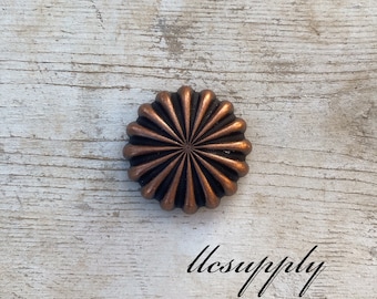 Antique Copper Pinwheel Concho, Various Sizes, Western Concho, Tack Making Hardware, Leather Crafting Concho, Screw Back Concho
