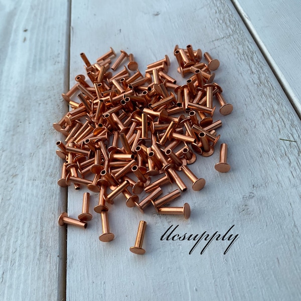 Copper Tubular Rivets - Leather Crafting - Fasteners