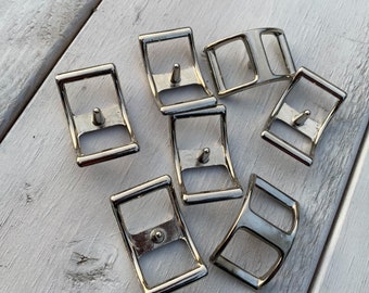 Nickel Conway Buckle, Tack Making Hardware, Leather Crafting Buckle, Conway, Replacement Hardware, Various Sizes