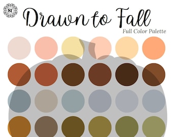 Drawn to Fall Autumn Color Palette for Procreate