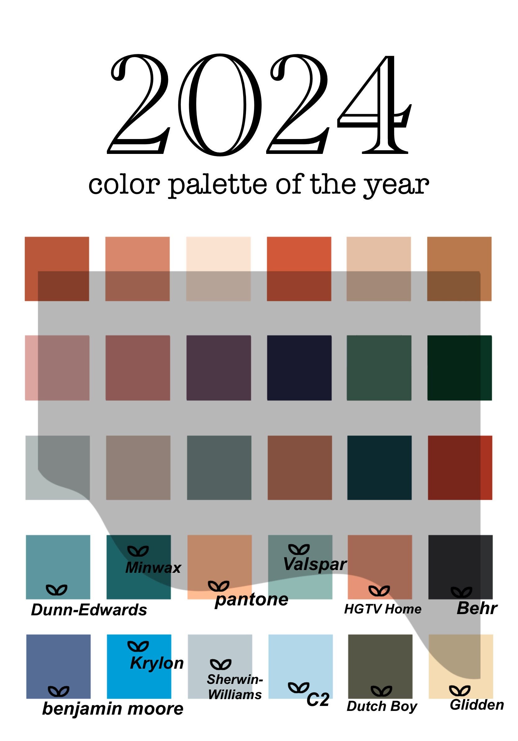 2024 Color Palette of the Year - Etsy Australia