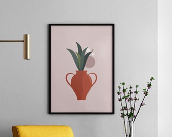 Classic vase print / Art print / A4 art print / Illustration print / Wall Decor / Matt / Glossy / Wall Art / Minimalist Print / Aesthetic