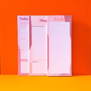 Planner Set of 3/ Daily Planner / Shopping List / To-Do List / Tear-off notepad / A5 planner notebook / Schedule Organiser / Tear Away