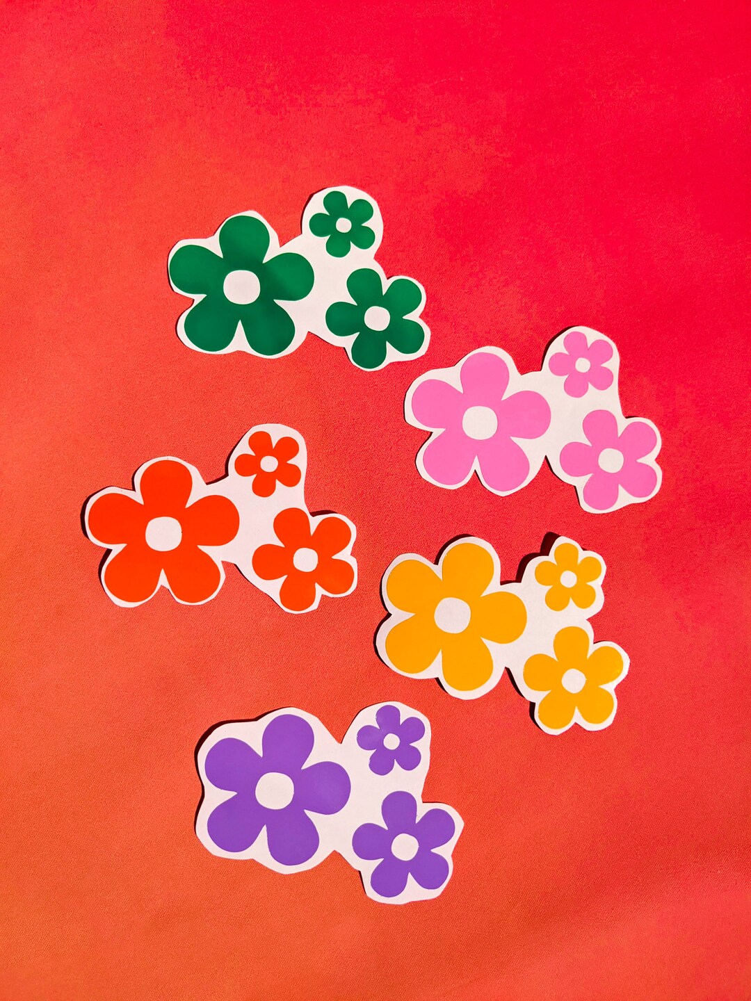 Flowers Vinyl Decal / Spring Vinyl Decal / Retro Vinyl Decal/ Etsy