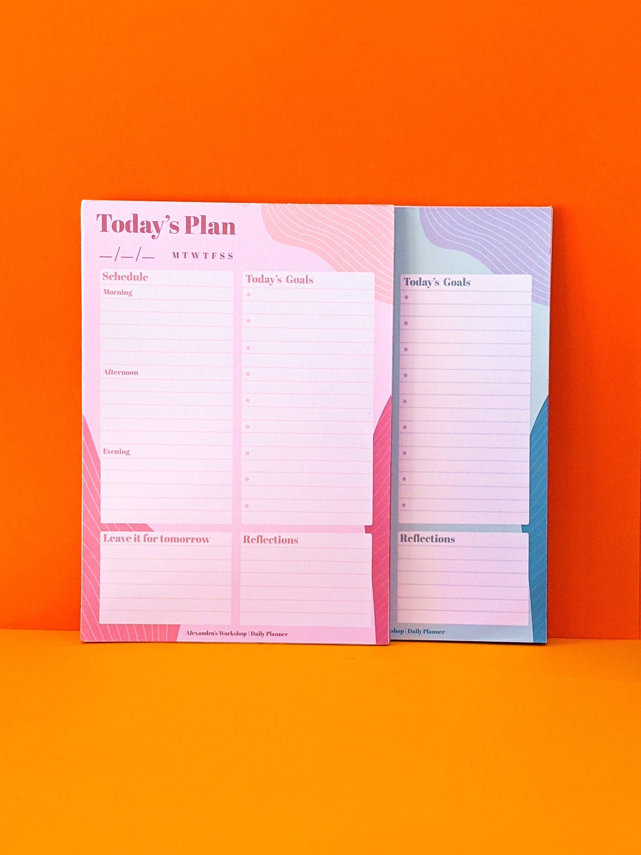 Daily planner / Tearoff notepad / A5 planner notebook / Etsy