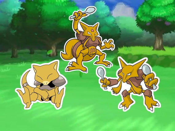 Pokemon Evolution Chain Stickers Abra Kadabra Alakazam 