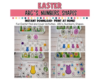 Actividades Preescolares De Pascua, Imprimible Para Preescolar De Pascua, Aprender El Alfabeto, Aprender Los Números, Aprender Formas, Práctica Del Alfabeto, Números