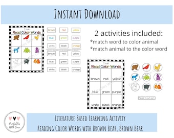 Aprender Palabras De Colores, Imprimible, Actividad De Aprendizaje Preescolar, Niño Pequeño, Educación En Casa, Juego Educativo, Carpeta De Aprendizaje, Colores, Carpeta Ocupada