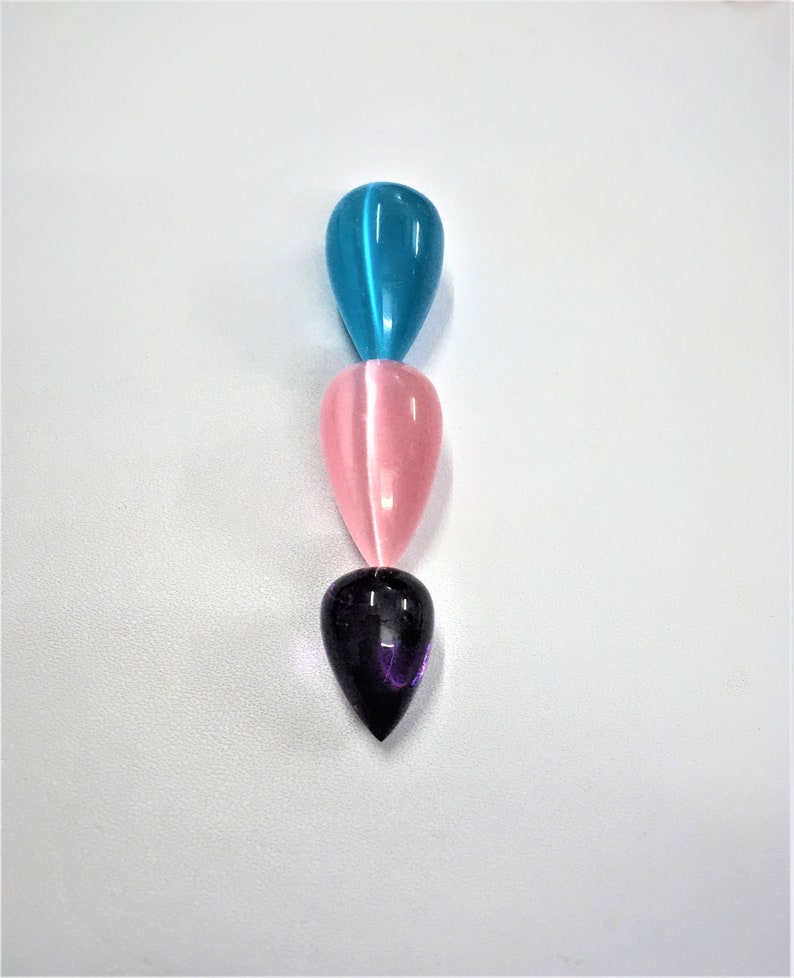 Calce Plain Drop Earing Cabochons Gemstone Loose Stone Jewellery making 25x15 14.5x25 18x12mm Amazing Handmade Amethyst Rose Quartz B.T