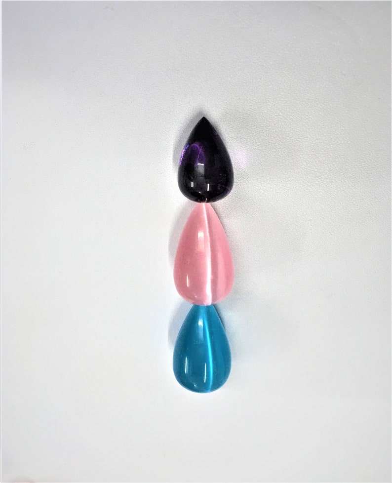 Calce Plain Drop Earing Cabochons Gemstone Loose Stone Jewellery making 25x15 14.5x25 18x12mm Amazing Handmade Amethyst Rose Quartz B.T